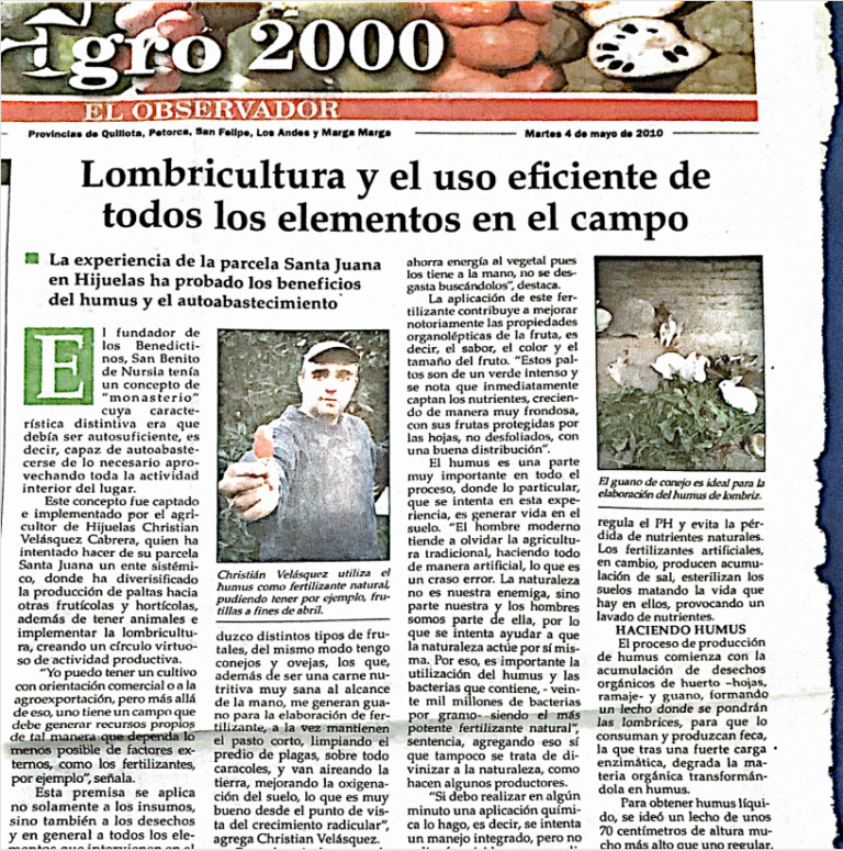 Humus de lombriz y lombricultura 2000